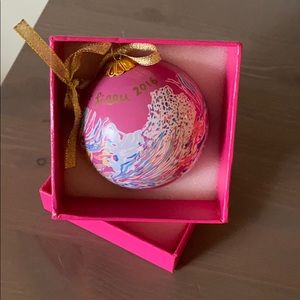 Lilly Pulitzer Christmas Globe Ornament NIB